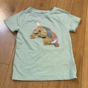 💙 Cat & Jack Light Blue Unicorn Sequin Tee 💙